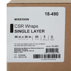 McKesson Single Layer Sterilization Wrap, 36 x 36 Inch - Image 5