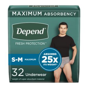 Depend? Fresh Protection? Men's Maximum Absorbency Underwear, Small/Medium - Image 1