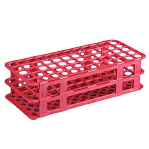 Globe® Scientific 456500 Series Test Tube Rack, Tube, 16/17mm, 60-Place, Red - Image 1
