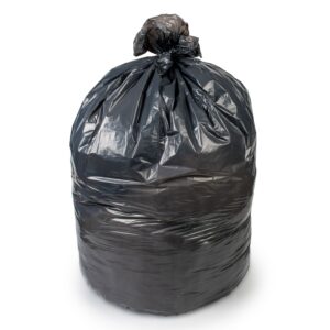 Colonial Bag Medium Duty Trash Bag, Black, 45-gallon Capacity - Image 1