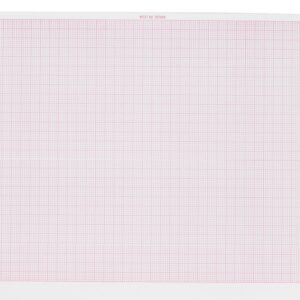 Philips ECG Recording Paper Thermal 8.5x11 Z-Fold Red Grid M3707A - Image 2