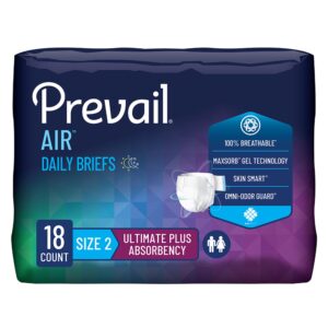 Prevail Air? Stretchable Ultimate Plus Absorbency Briefs, Size 2 - Image 1