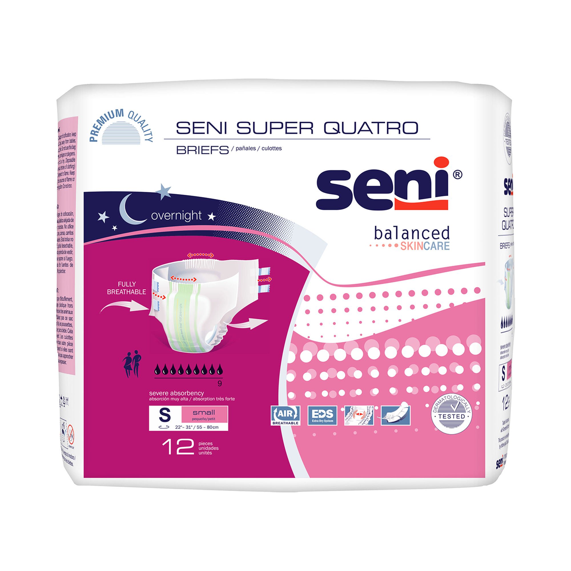 Seni? Super Quatro Severe Absorbency Incontinence Brief, Small