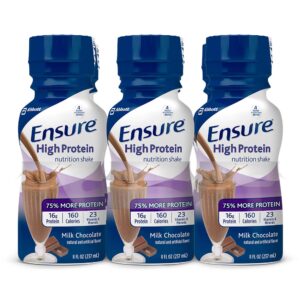 Ensure® High Protein Therapeutic Nutrition, Chocolate, 8-ounce bottle - Image 1