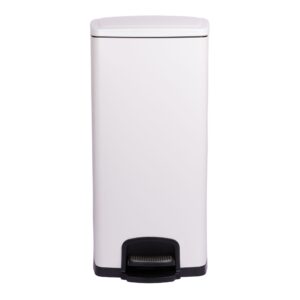 McKesson White Square Step-On Trash Can, 8 gallon - Image 1