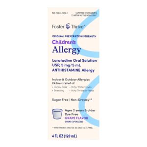 Foster & Thrive? Children's Allergy Loratadine Oral Solution, Grape Flavor - Image 1