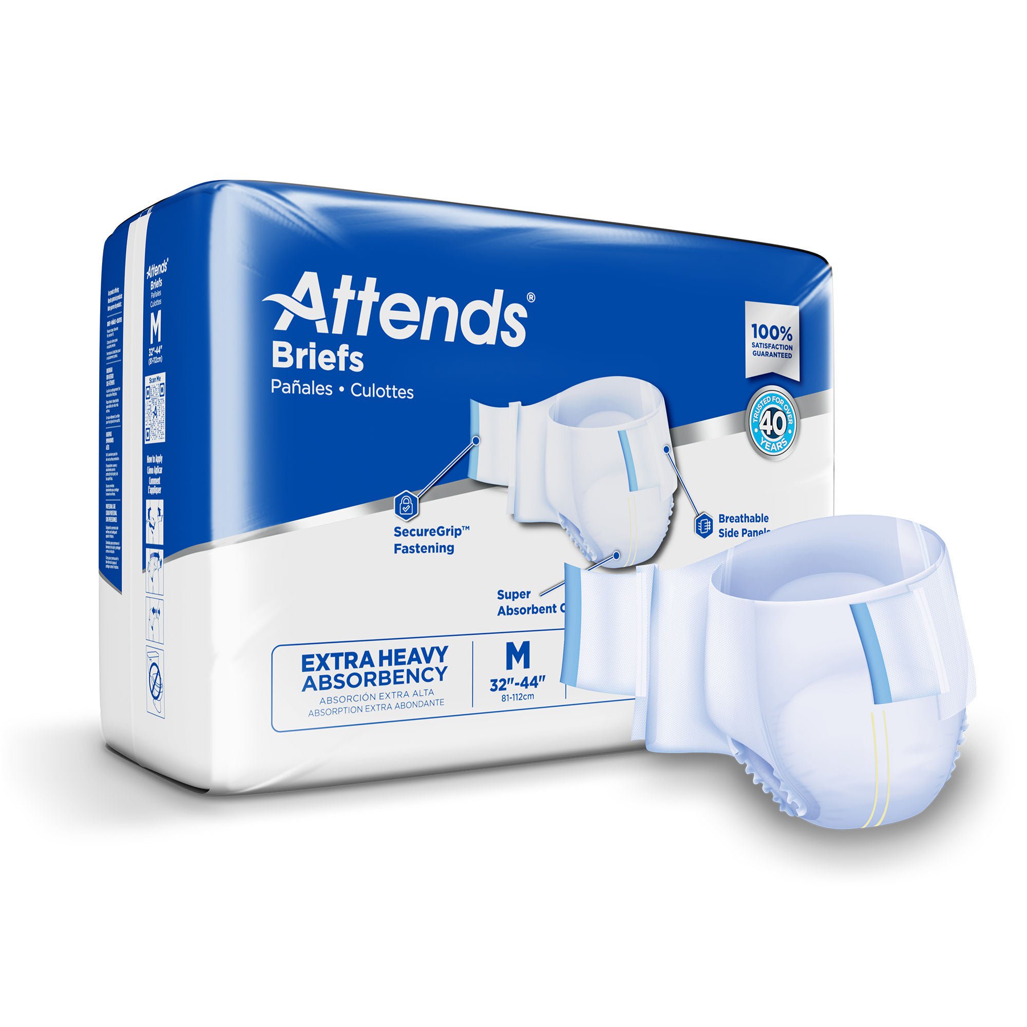 Attends? Extra Heavy Absorbency Briefs, Medium
