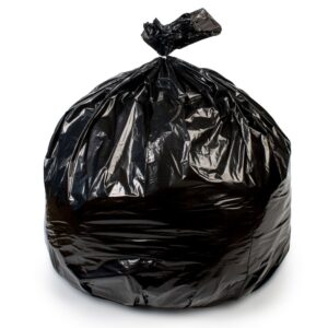 Colonial Bag 2X Heavy Duty Trash Bag, Black, 45-gallon Capacity - Image 1