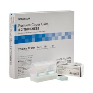 McKesson Premium No. 2 Thickness Cover Glass, 22 x 22 mm - Image 1