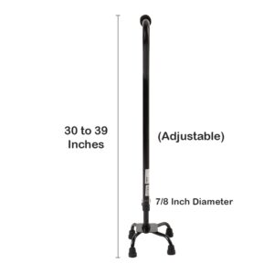McKesson Adjustable Steel Offset Quad Cane, 30 – 39 Inch Height - Image 4