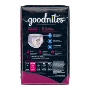 Goodnites? Heavy Absorbency Nighttime Underwear, S/M for Girls 43 ? 68 lbs. - Image 4