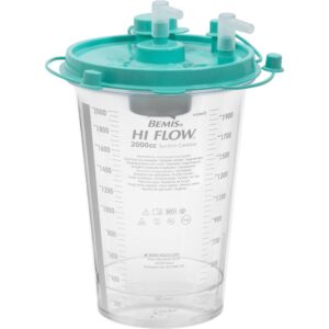 Hi-Flow™ Rigid Suction Canister for use with Bemis Quick-Drain™ Systems, 2000 mL - Image 1