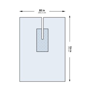 McKesson Sterile U-Drape with Split, 80 x 124 Inch - Image 1