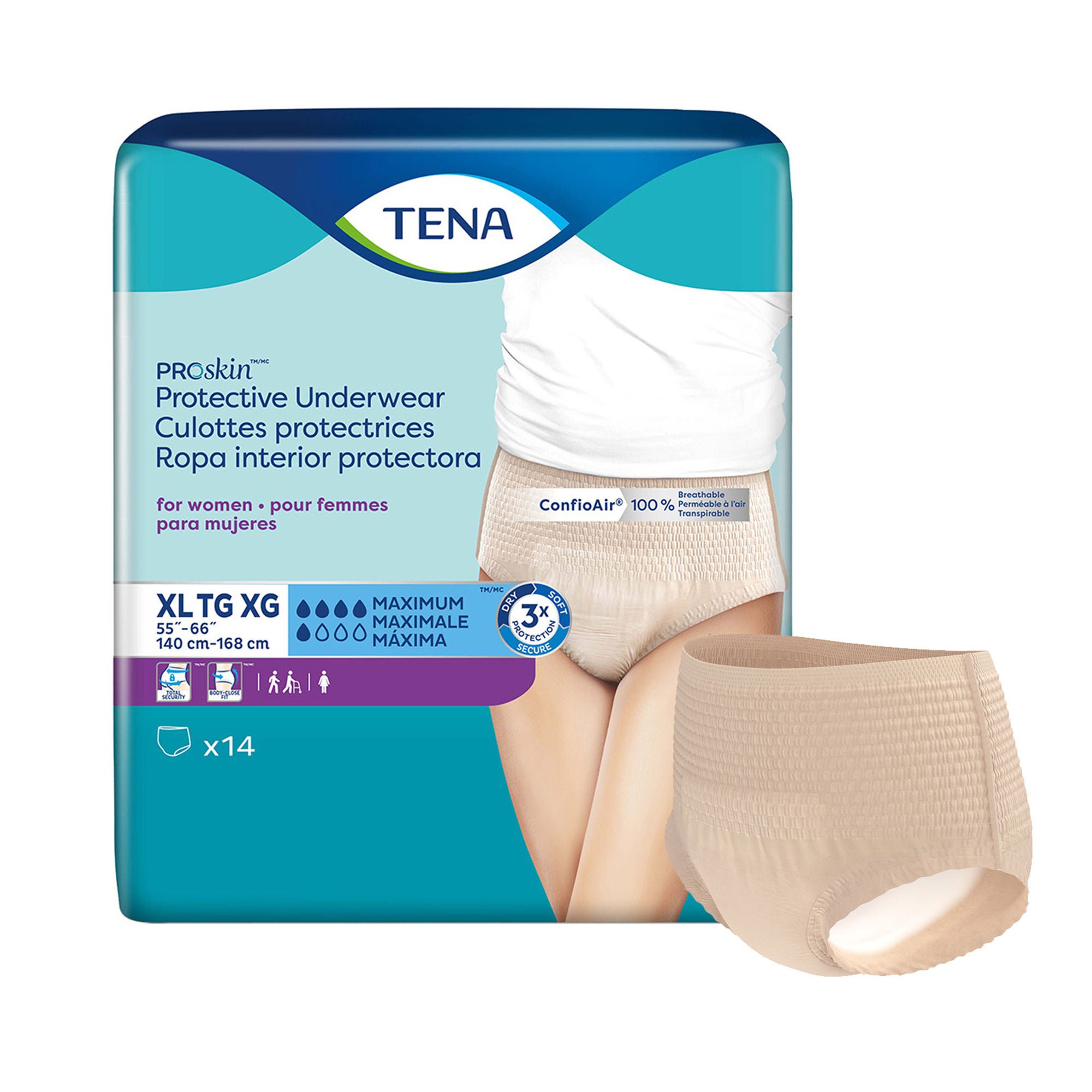 Tena? ProSkin? Maximum Absorbent Underwear for Women, Extra Large