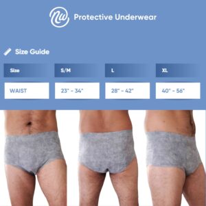 Nexwear Men's Pull-On Absorbent Underwear, Extra Large, Gray - Image 2