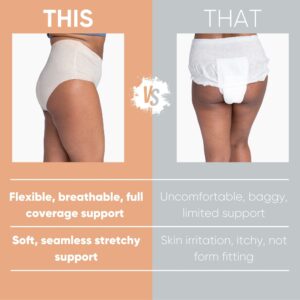 Nexwear Women's Pull-On Absorbent Underwear, Large, Tan - Image 9