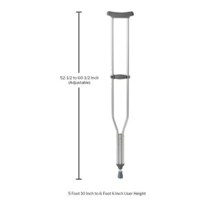 McKesson Underarm Crutches for Adults 5'10" – 6'6" - Image 3
