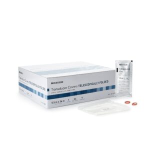 McKesson Telescopically Folded Transducer Cover, 5.5 x 36 Inch - Image 1