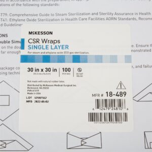 McKesson Single Layer Sterilization Wrap, 30 x 30 Inch - Image 2