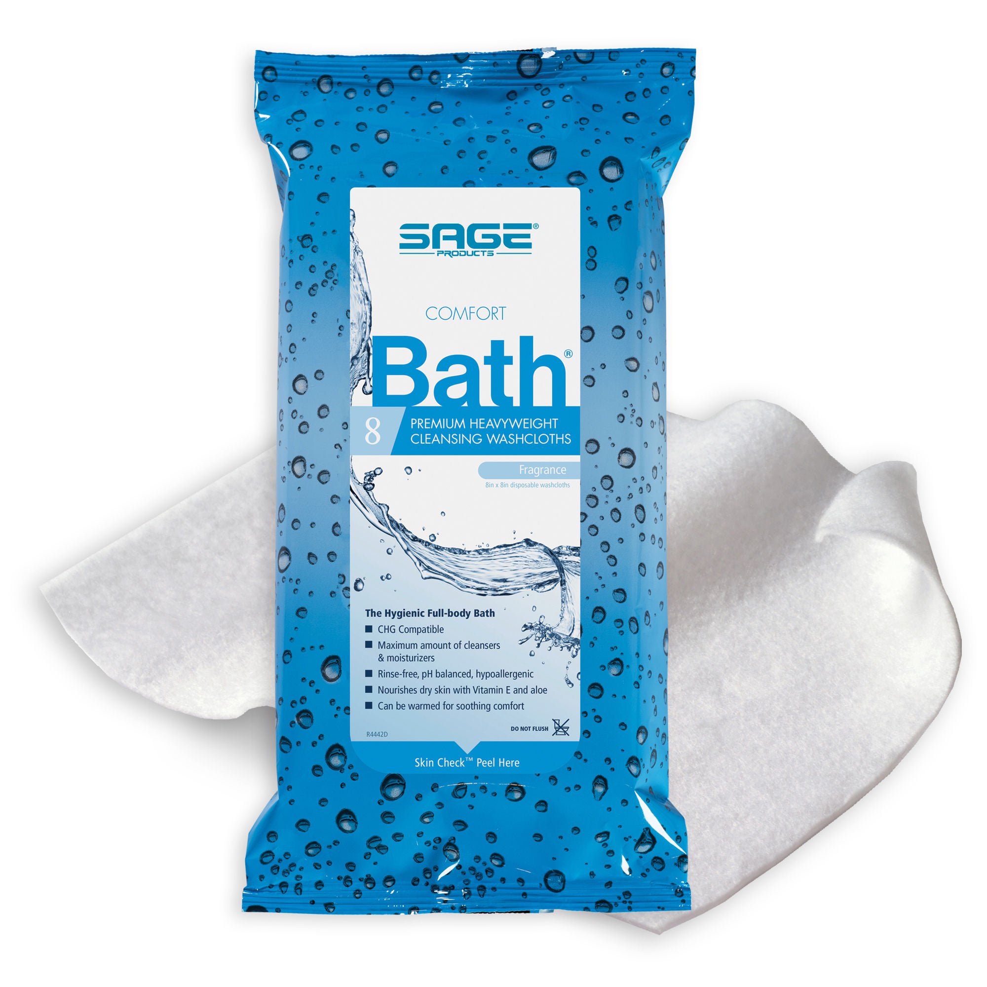 Comfort Bath? Cleansing Washcloths, Heavyweight, Soft Pack