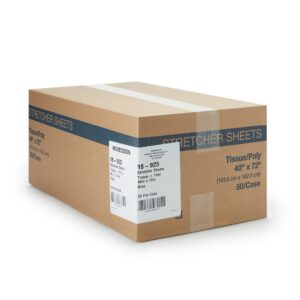 McKesson Blue Flat Stretcher Sheet, 40 x 72 Inch - Image 3