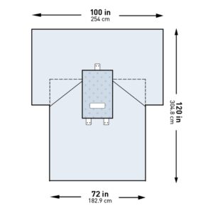 McKesson Sterile Transverse Laparotomy Drape, 100 x 72 x 120 Inch - Image 2