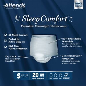 Attends? Sleep Comfort Premium Overnight Underwear, Small, 20 ? 34 Inches - Image 7