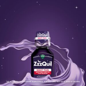 ZzzQuil Night Pain Nighttime Sleep-Aid Pain Reliever Liquid, Midnight Berry - Image 7