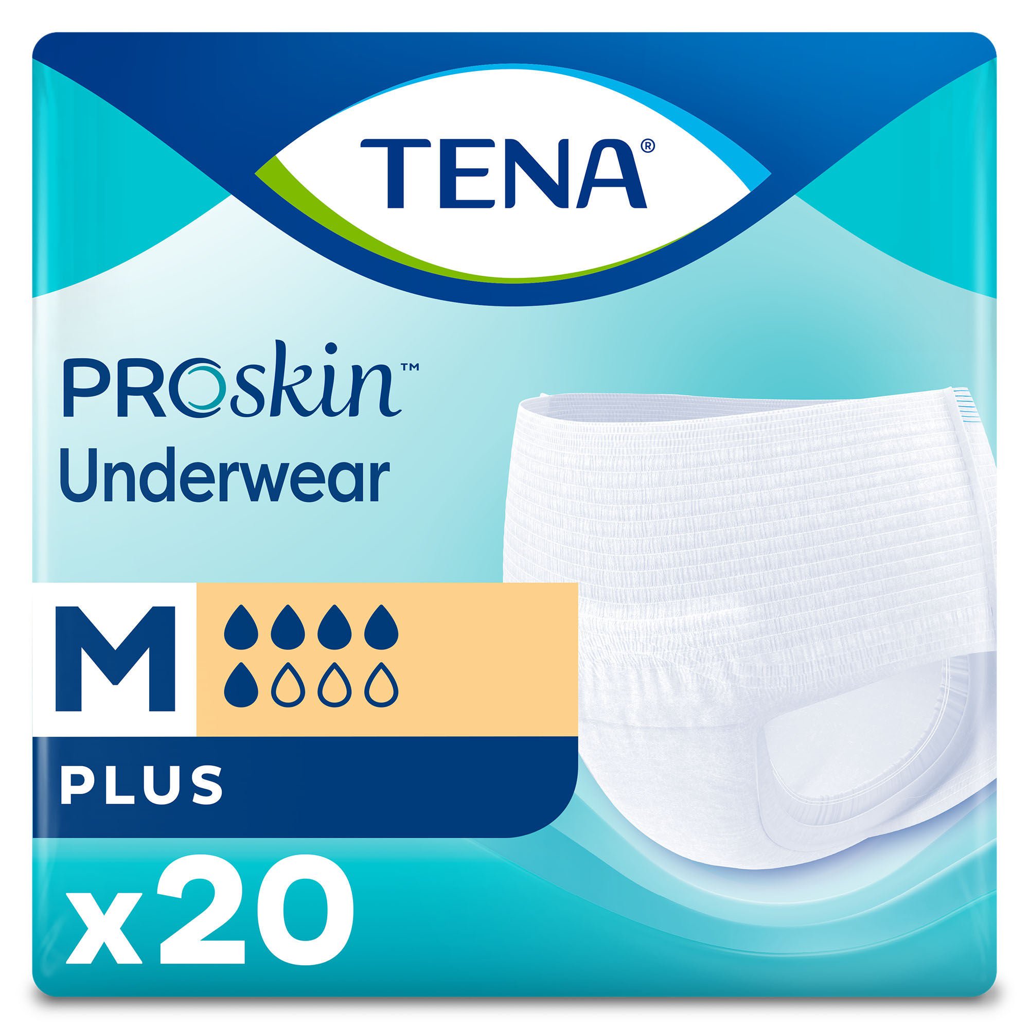 Tena? ProSkin? Plus Fully Breathable Absorbent Underwear, Medium