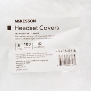 McKesson Sanitary Headset Cover, Small, White - Image 3
