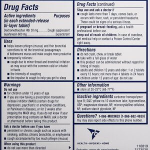 Mucinex? DM Expectorant & Cough Suppressant Extended-Release Bi-Layer Tablet - Image 3