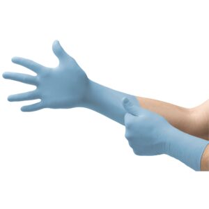 Micro-Touch? Extended Cuff Length Exam Glove, Small, Blue - Image 3