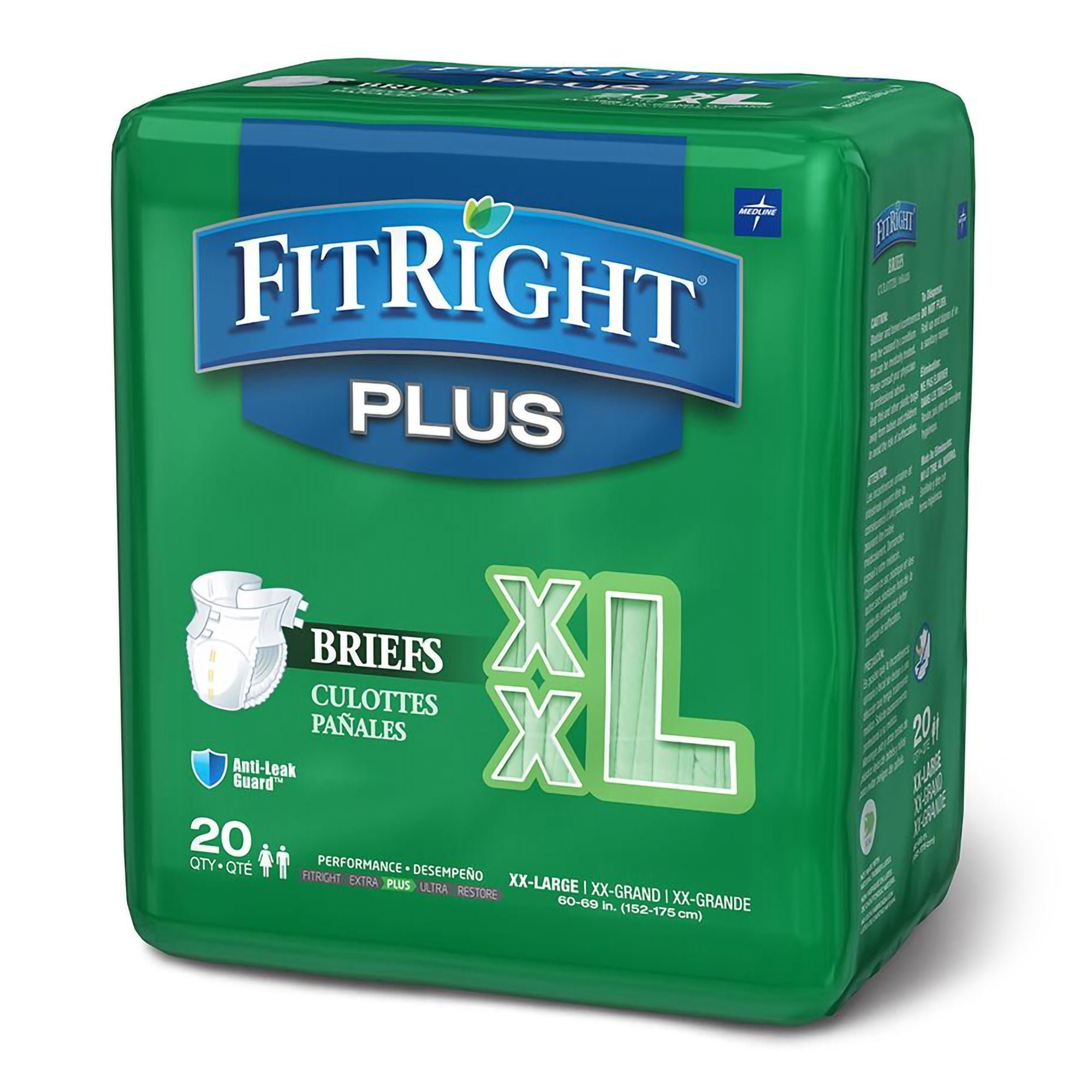 FitRight? Plus Anti-Leak Guard Briefs, 2X-Large