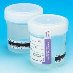 Globe Scientific Specimen Container with Temperature Strip, 90 mL - Image 1