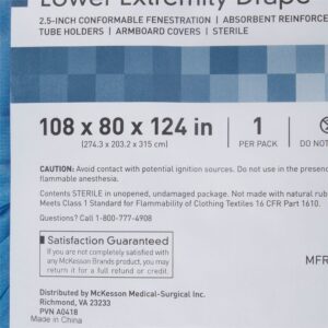 McKesson Sterile Lower Extremity Drape, 108 x 80 x 124 Inch - Image 4