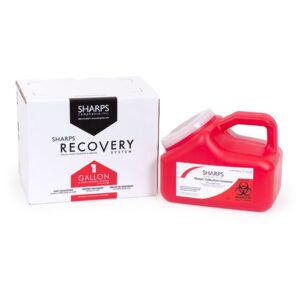 Mail System? Pro-Tec? Mailback Sharps Collector, 1 Gallon, 9 x 6 x 7.5 Inch - Image 1