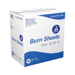 Dynarex Blue Flat Burn Sheet, 60 x 90 Inch - Image 2