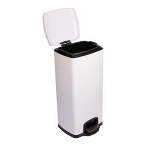 McKesson White Square Step-On Trash Can, 8 gallon - Image 2