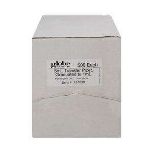 Globe Scientific Transfer Pipette, 5 mL, 3.4 mL Draw Volume - Image 2