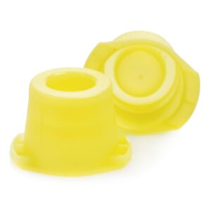 McKesson Snap Cap Closure, Yellow, Polyethylene, for use w/ 12, 13, 16 mm Tubes - Image 1