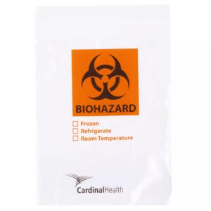 Cardinal? Specimen Transport Bag, Biohazard Pictogram, Zip Closure, 6 x 9 Inch - Image 1