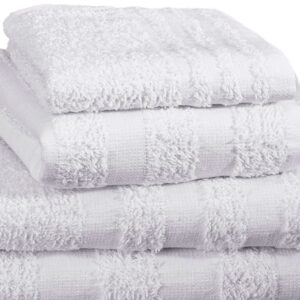Merit? Trio Cotton Washcloth, White, 12 x 12 Inch - Image 1