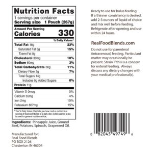Real Food Blends™ Beef, Potatoes & Spinach Puree Blend for Tube Feeding, 9.4-oz. - Image 3