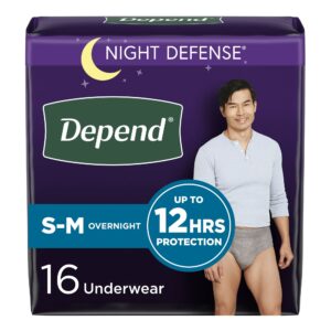 Depend? Night Defense? Absorbent Underwear for Men, Small/Medium - Image 1