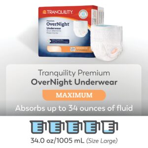 Tranquility Premium OverNight Disposable Absorbent Underwear, XL - Image 2