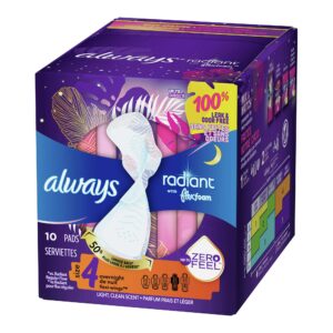 Always? Radiant Overnight Pads, Size 4 - Image 3