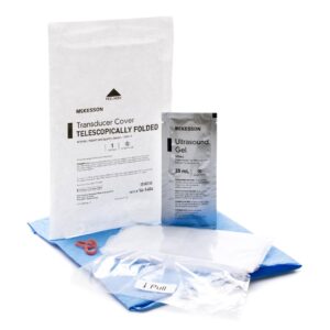 McKesson Telescopically Folded Transducer Cover, 6 x 33 Inch - Image 1