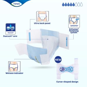 Tena? Dry Comfort? Briefs with Curvdefence? Extra Large, 52 ? 62 Inch Five Drops - Image 3