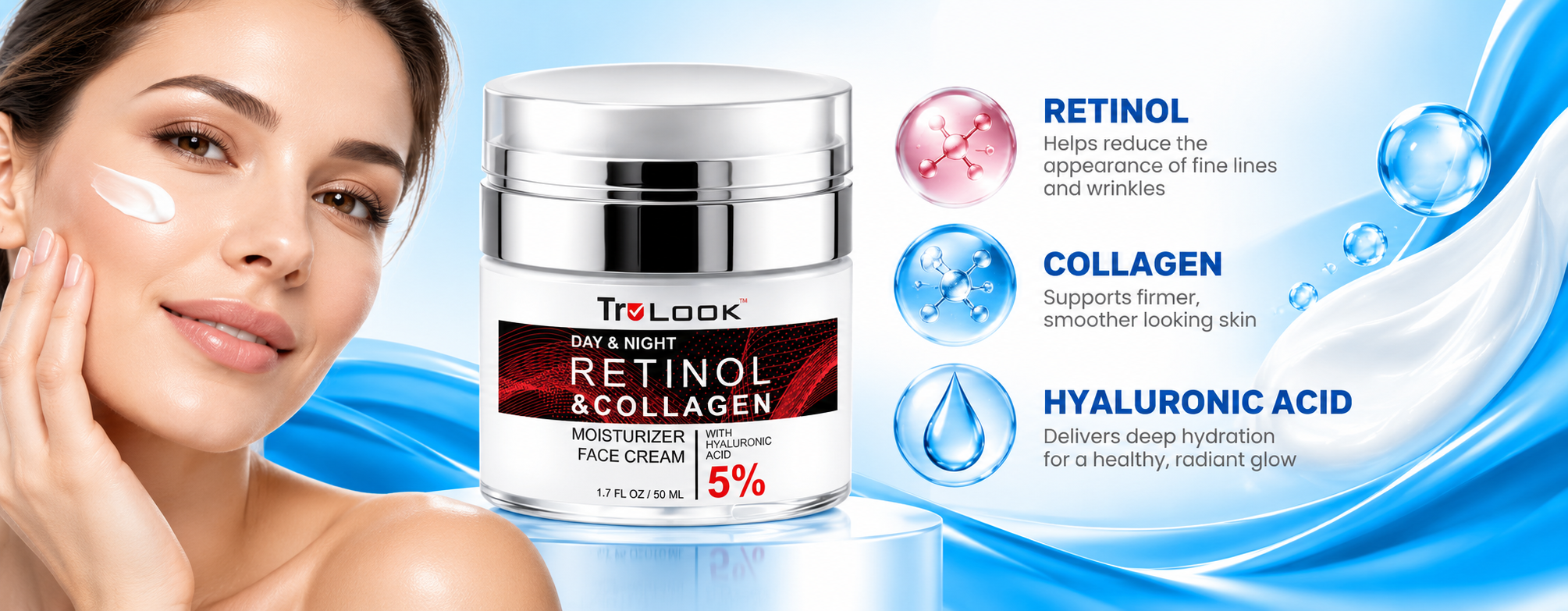 TruLook Retinol Collagen Skincare Banner