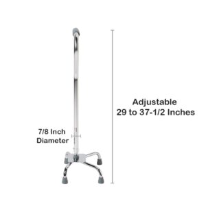 McKesson Steel Chrome Offset Quad Cane, 29 – 37.5 Inch - Image 4